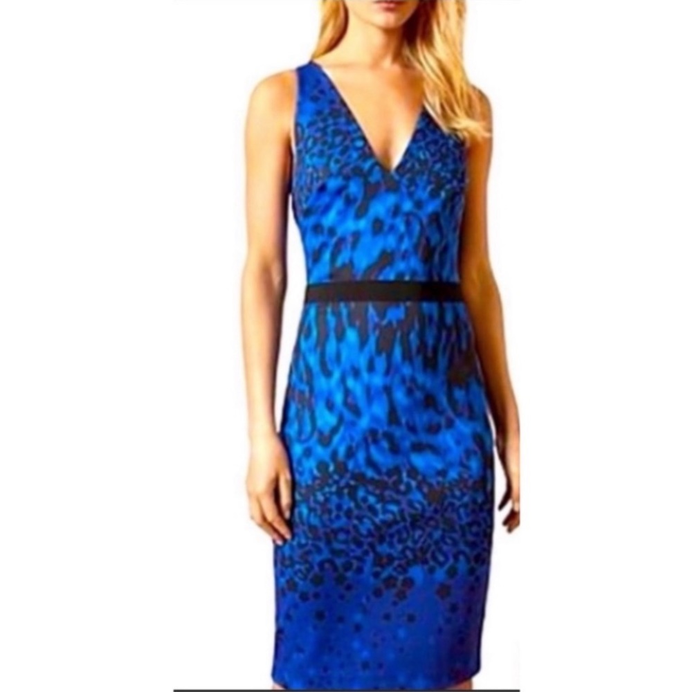 NWT TED BAKER AMAALEE TOPAZ BODYCON RACERBACK MIDI DRESS TB 0